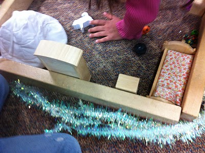 Winter Sparkle in Block Play and Dollhouse Play