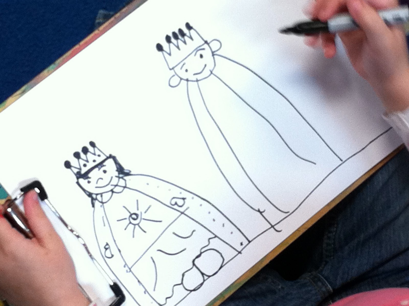 king and queen drawing easy