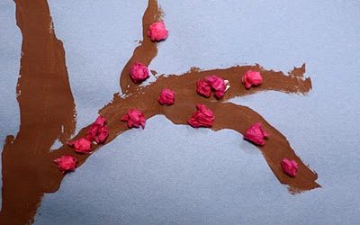 Making Painted Plum Blossom Trees