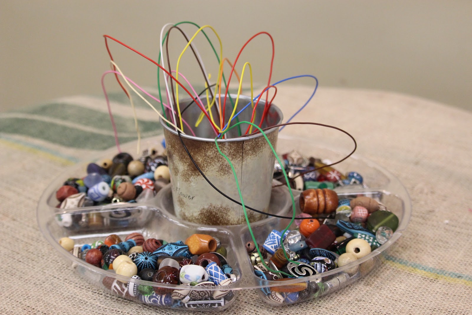 Ceramic and glass based loose parts in a Reggio Inspired classroom