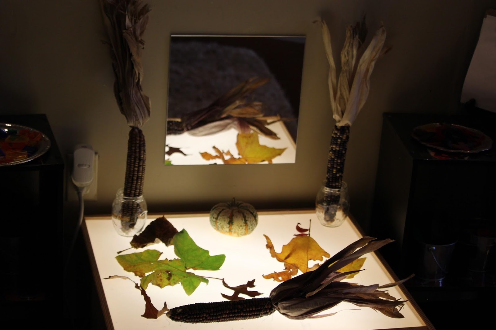 shadow and light for nature based loose parts for the Reggio inspired classroom