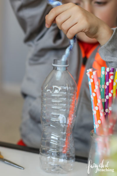 Fine Motor Bottle Activity with Loose Parts